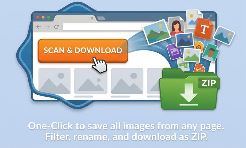 Bulk Image Downloader - Scan and download images to ZIP